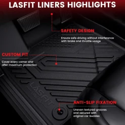 Fit for 2014-2019 Toyota Highlander Floor Mats or 3rd Row Seatback & Cargo Mats, Fit Gas Only