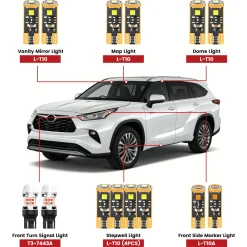 Fit for 2020-2026 Toyota Highlander LED Bulbs Upgrade