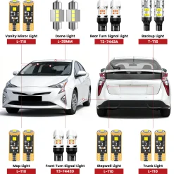 Fit for 2016-2018 Toyota Prius Exterior Interior Lights Upgrade