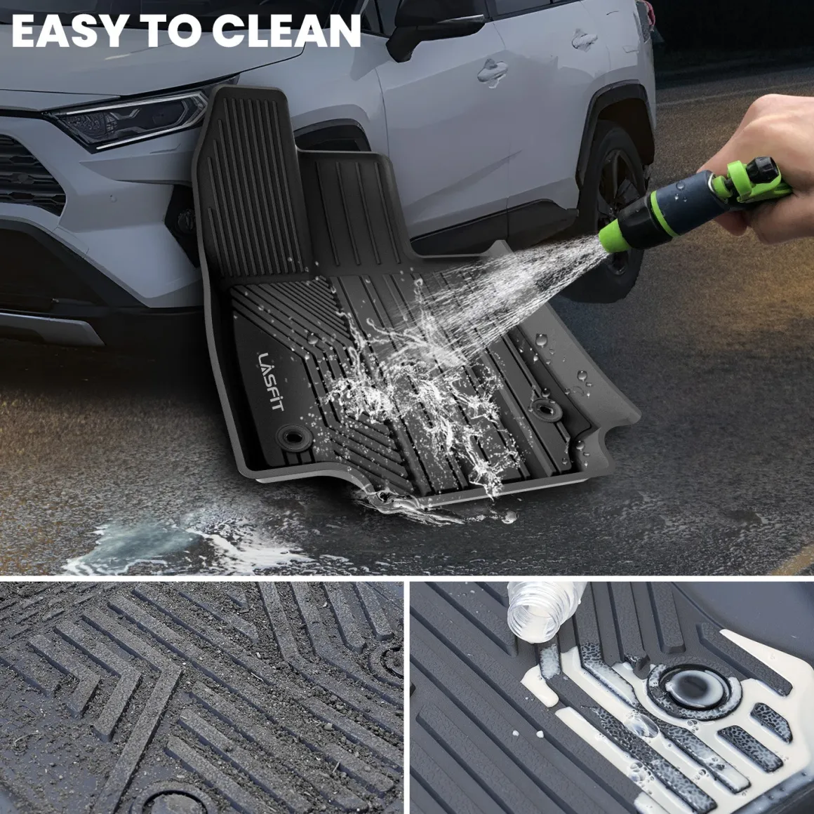 Fit for 2019-2025 Toyota RAV4 All-weather TPE Floor Mats & Cargo Mat