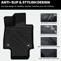 Fit for 2019-2025 Toyota RAV4 All-weather TPE Floor Mats & Cargo Mat