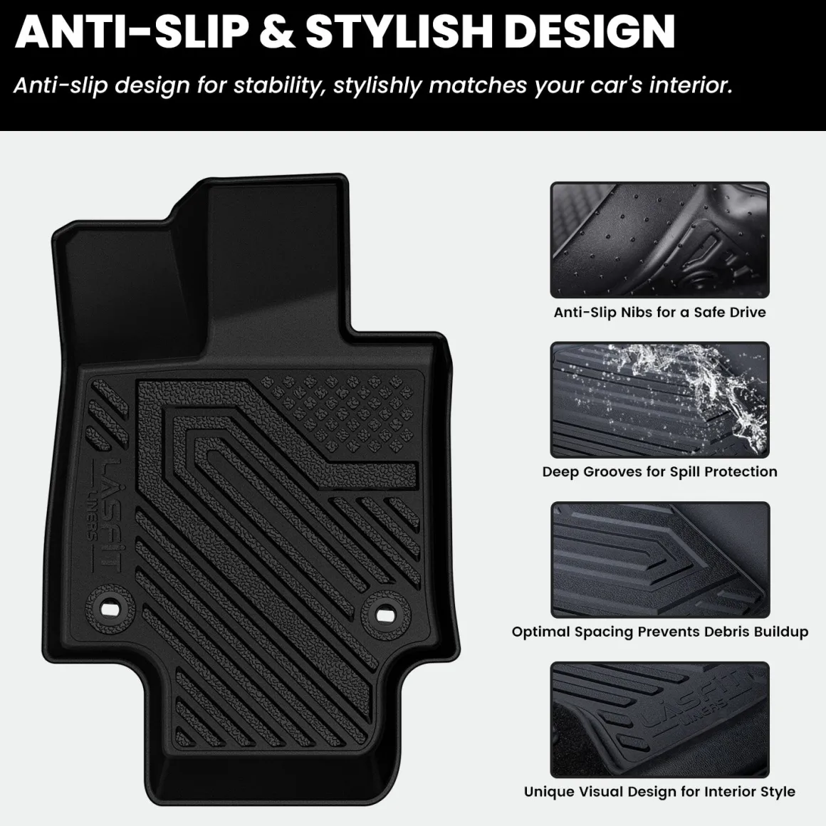 Fit for 2019-2025 Toyota RAV4 All-weather TPE Floor Mats & Cargo Mat