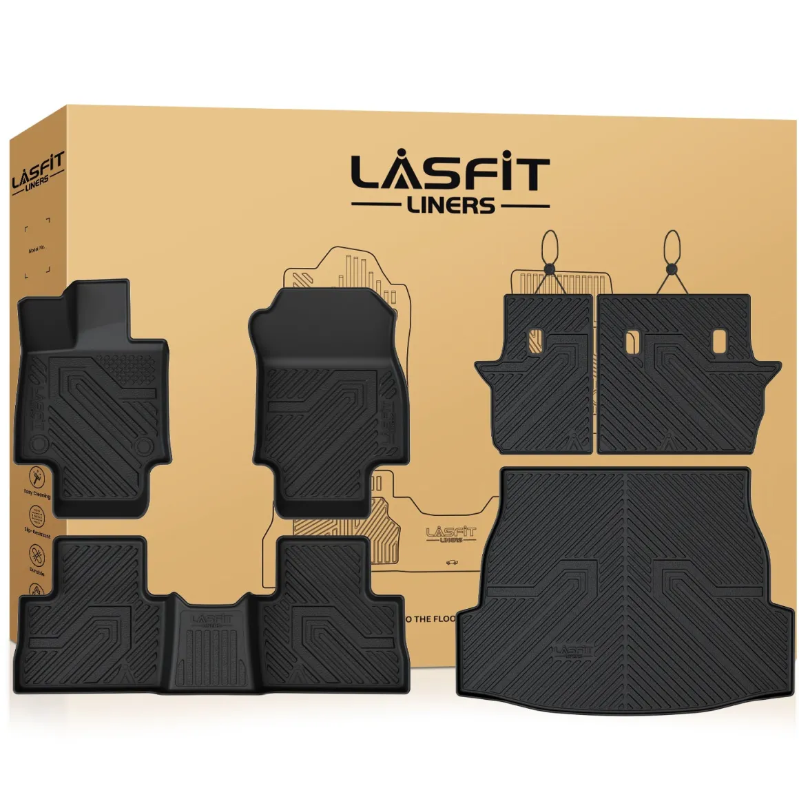 Fit for 2019-2025 Toyota RAV4 All-weather TPE Floor Mats & Cargo Mat