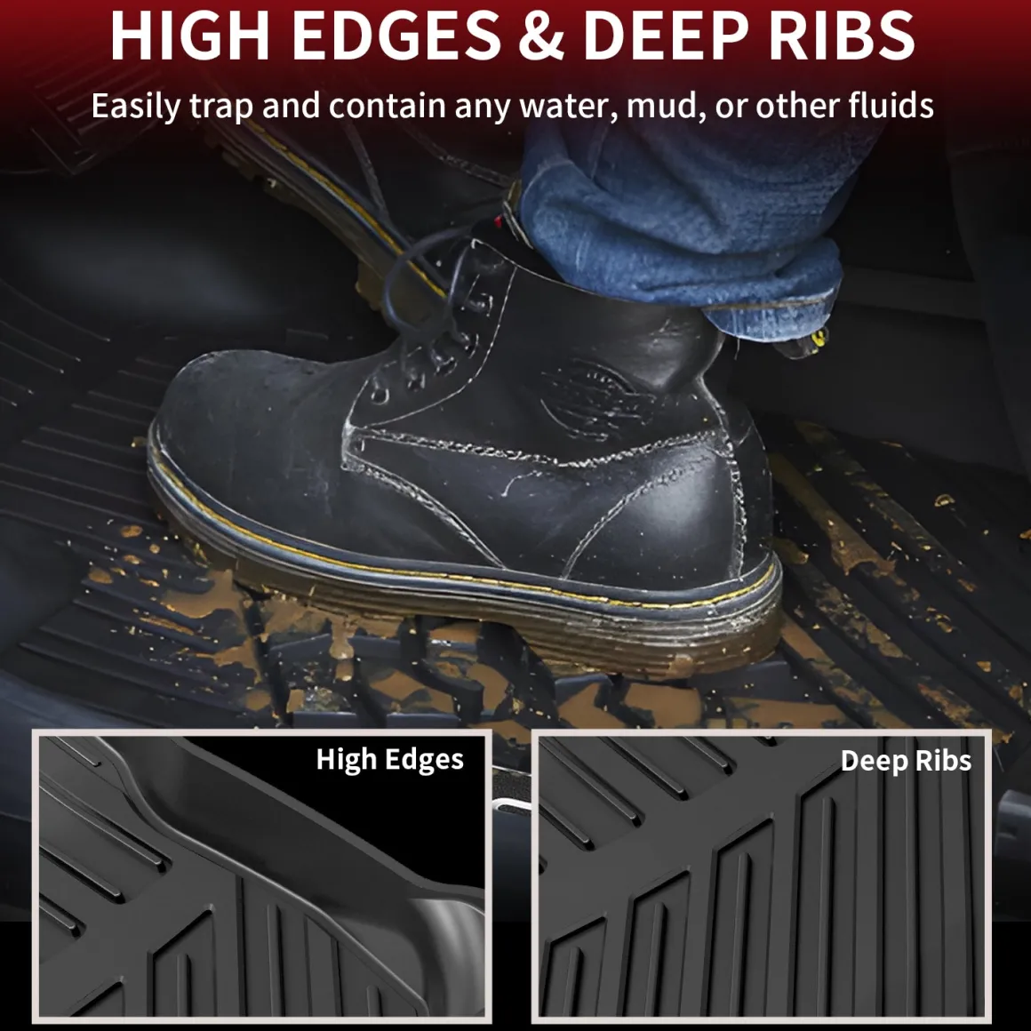 Fit for 2013-2018 Toyota RAV4 Floor Mats or Cargo Mat, Fit Gas Only