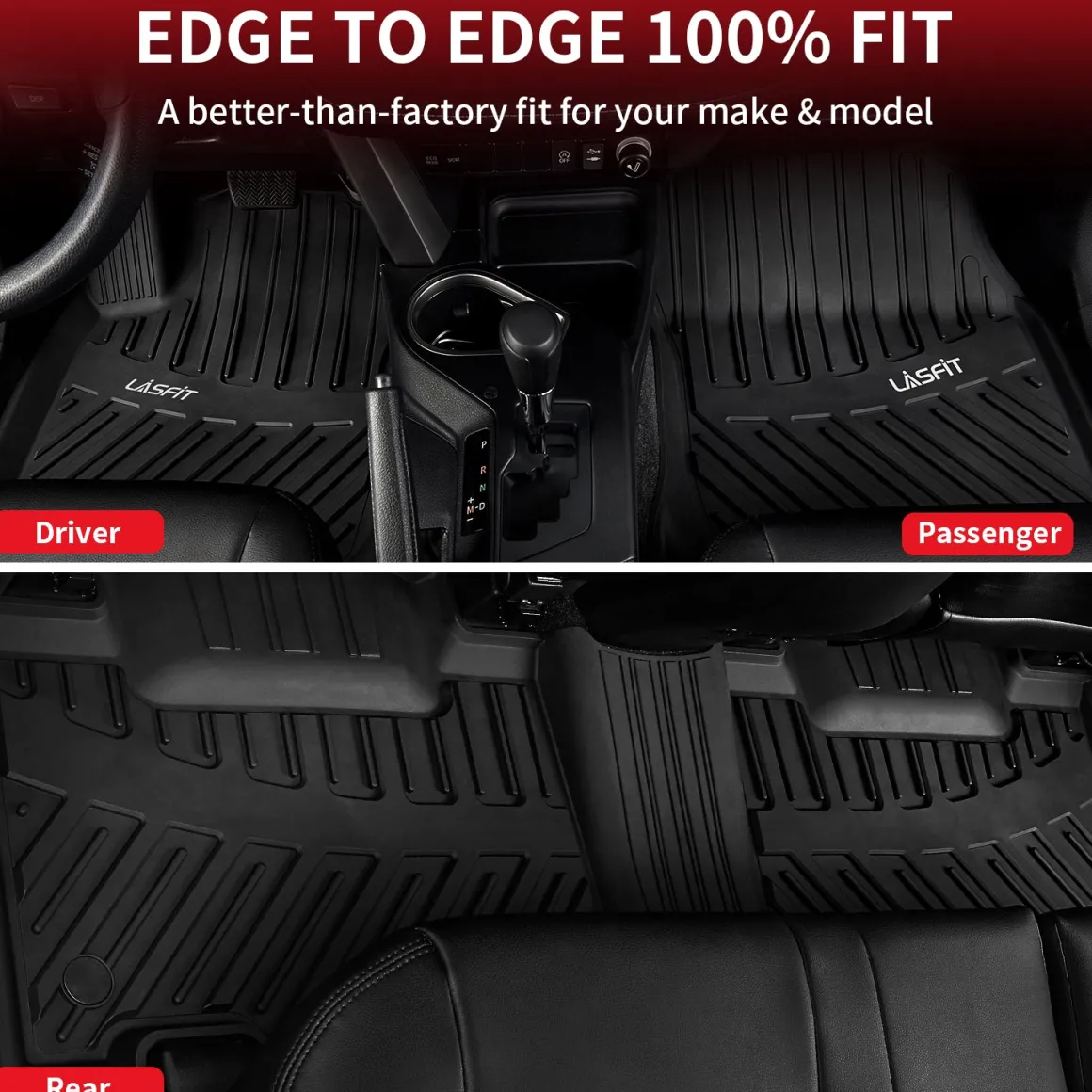 Fit for 2013-2018 Toyota RAV4 Floor Mats or Cargo Mat, Fit Gas Only