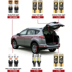 Fit for 2016-2018 Toyota RAV4 LED Bulbs Upgrade