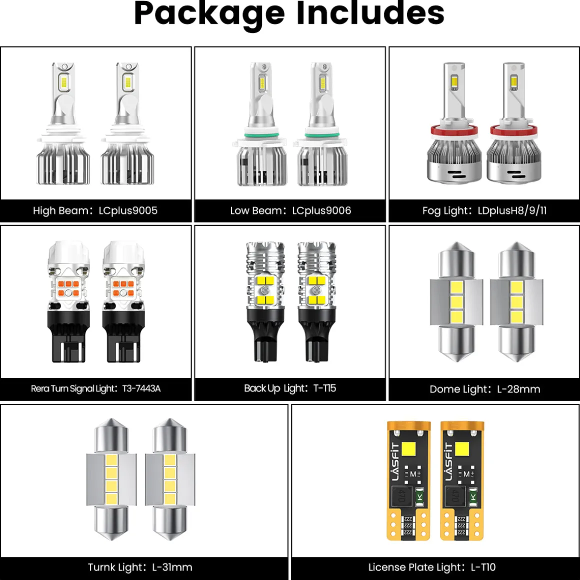 Fit for 2006-2012 Toyota RAV4 LED Bulbs Upgrade