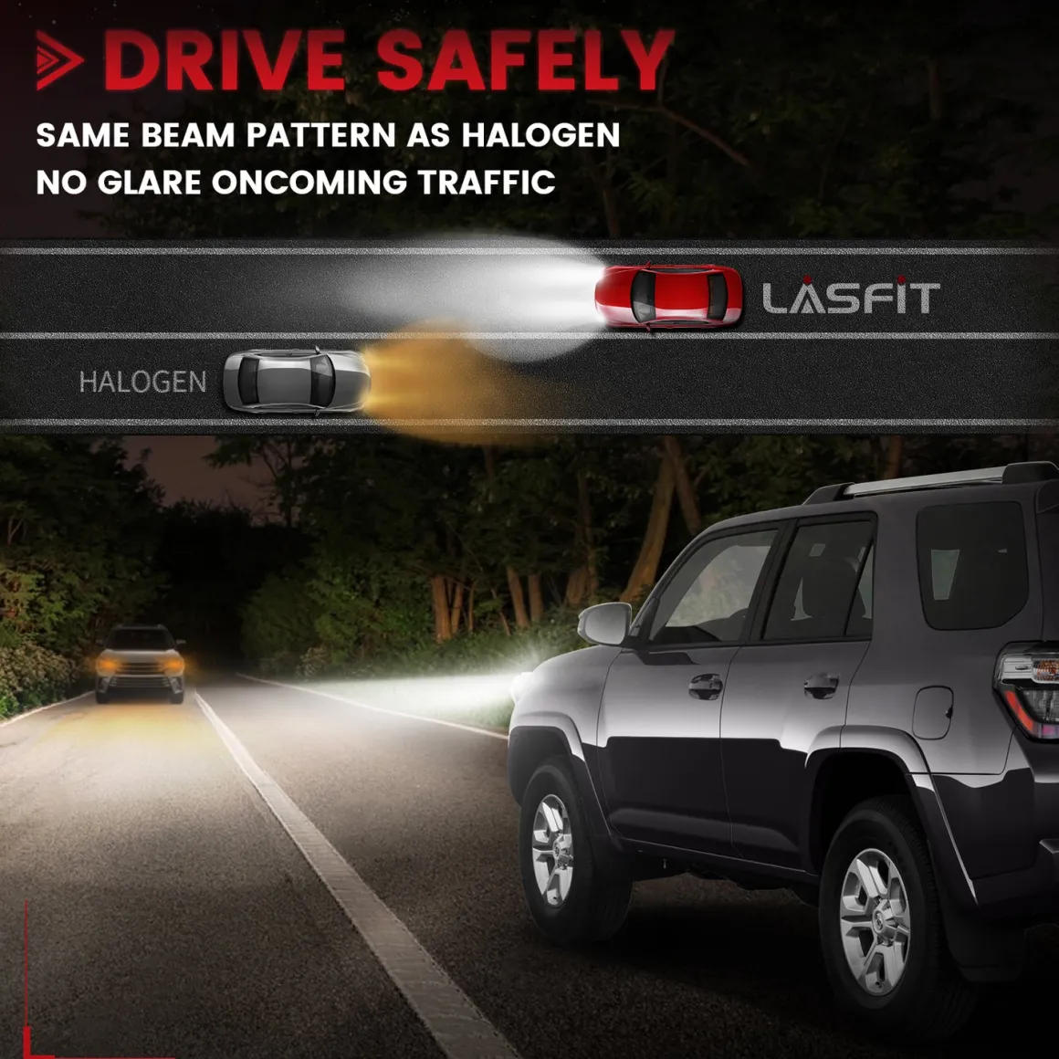 Fit for Toyota 4Runner 2014-2020 Custom H11 LED Bulbs with Dust Cover | Pro-DC Series