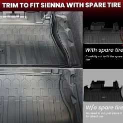 Fit for 2021-2026 Toyota Sienna Floor Mats or Cargo Mat, Don't Fit 2025+ Platinum
