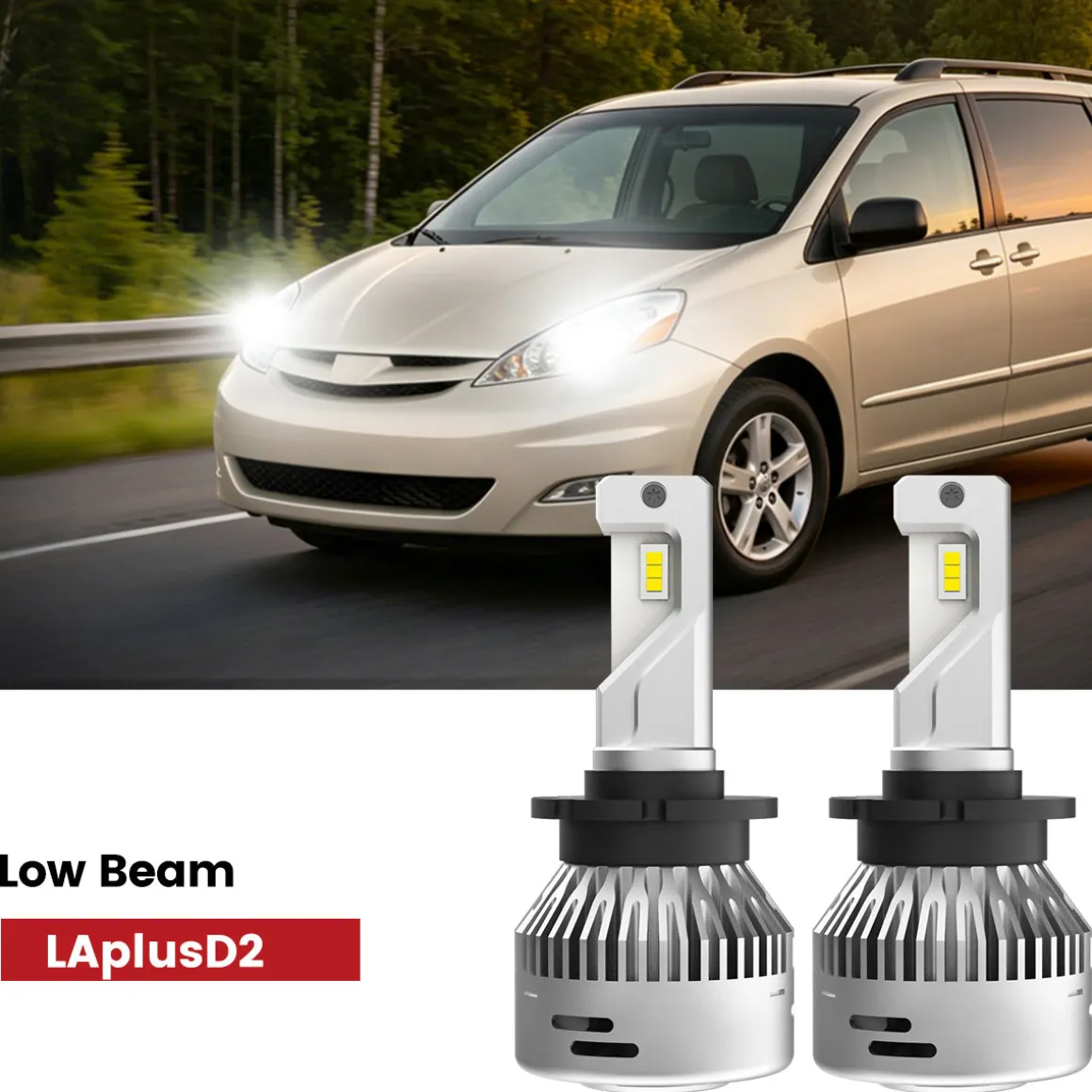 Fit for 2004-2010 Toyota Sienna The Brightest LED Bulbs Upgrade