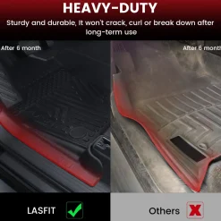 Fit for 2024-2026 Toyota Tacoma All-Weather Floor Mats, Fit Double Cab Only