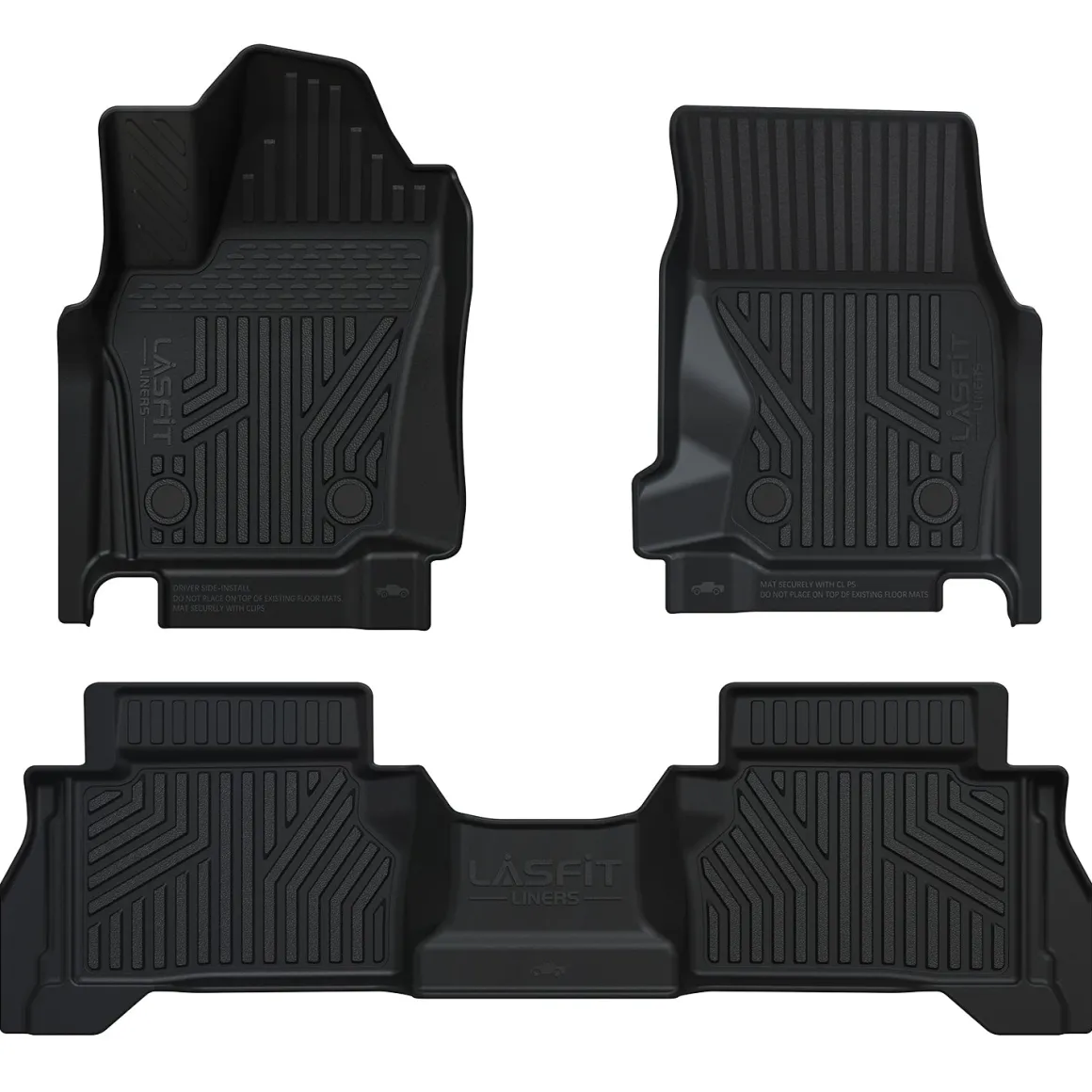 Fit for 2024-2026 Toyota Tacoma All-Weather Floor Mats, Fit Double Cab Only