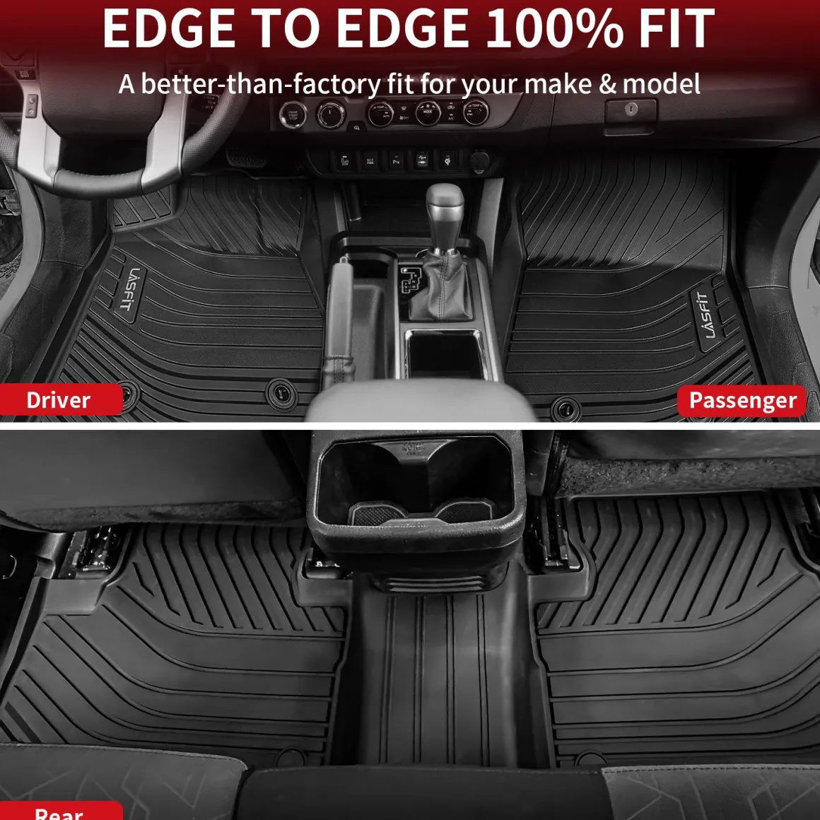 Fit for 2016-2023 Toyota Tacoma Floor Mats, Fit Automatic Transmission Only