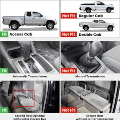 Fit for 2008-2011 Toyota Tacoma Floor Mats, Fit Auto Trans Only