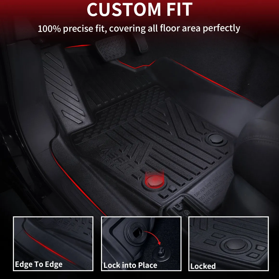 Fit for 2008-2011 Toyota Tacoma Floor Mats, Fit Auto Trans Only