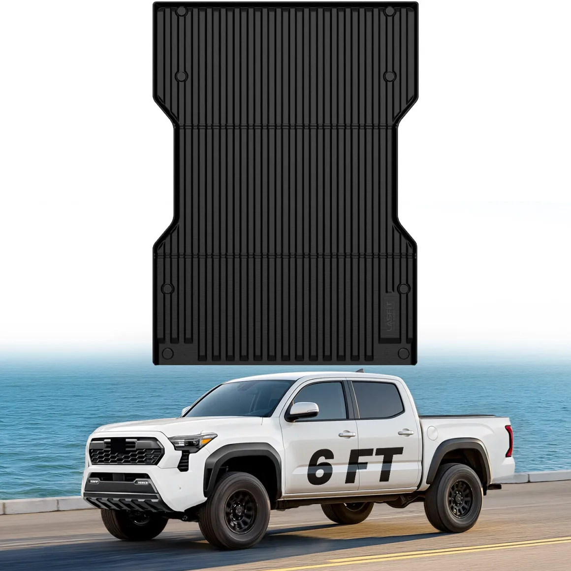 Fit for 2024-2026 Toyota Tacoma 5FT or 6FT Heavy Duty Truck Bed Mat or Tailgate Mat
