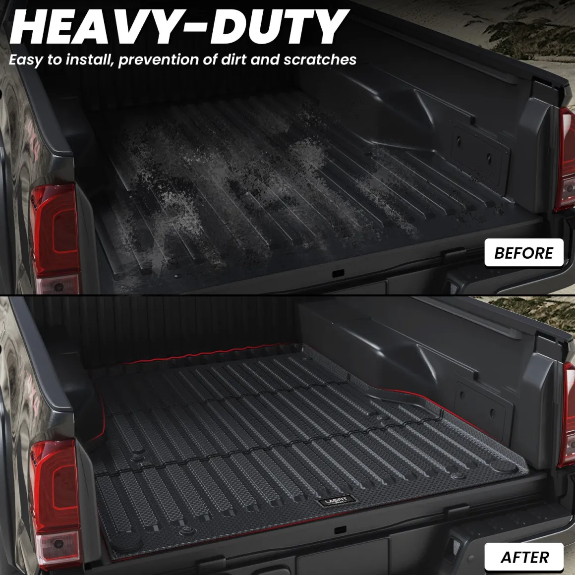 Fit for 2005-2023 Toyota Tacoma 5FT or 6FT Heavy Duty Custom Bed Mat or Tailgate Mat