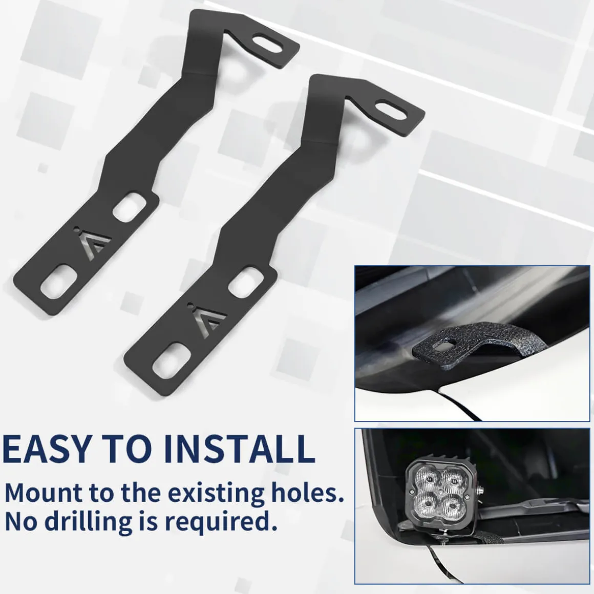 Fit For 2016-2023 Toyota Tacoma Low Profile Ditch Light Brackets | LASFIT