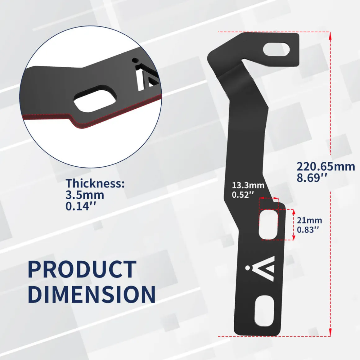 Fit For 2016-2023 Toyota Tacoma Low Profile Ditch Light Brackets | LASFIT