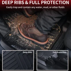 Fit for 2024-2026 Toyota Tacoma 1st Row Floor Mats, Fit Auto Transmission Only