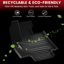 Fit for 2016-2023 Toyota Tacoma 1st Row Floor Mats, Auto Transmission Only, Fit Double & Access Cab