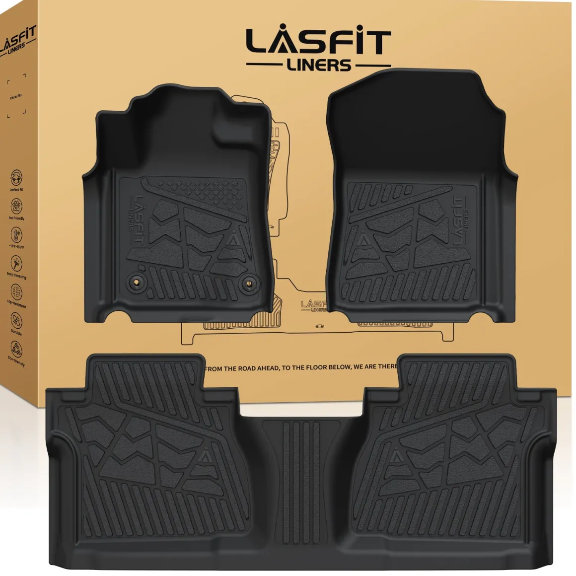 Fit for 2007-2011 Toyota Tundra Floor Mats, Fit Double Cab Only, Not Fit CrewMax or Regular Cab