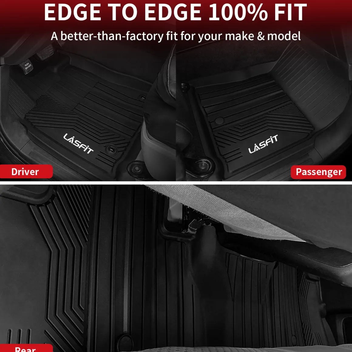 Fit for 2014-2021 Toyota Tundra Floor Mats 1st & 2nd Row Seat