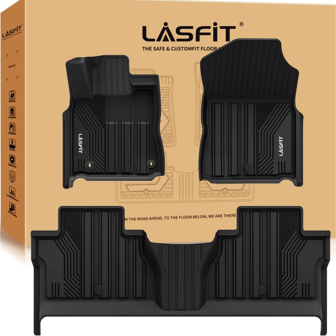 Fit for 2014-2021 Toyota Tundra Floor Mats 1st & 2nd Row Seat
