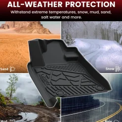 Fit for 2014-2021 Toyota Tundra Floor Mats 1st & 2nd Row Seat