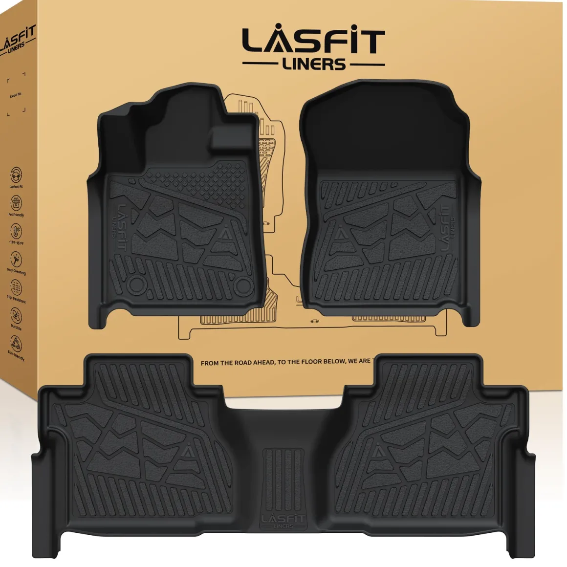 Fit for 2014-2021 Toyota Tundra Floor Mats 1st & 2nd Row Seat