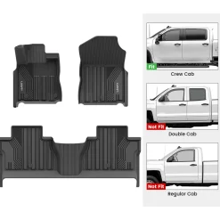 Fit for 2014-2021 Toyota Tundra Floor Mats 1st & 2nd Row Seat