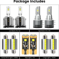 Fit for 2011-2013 Volkswagen Golf GTI MK7 Custom H7 LED Bulbs Exterior Interior Light