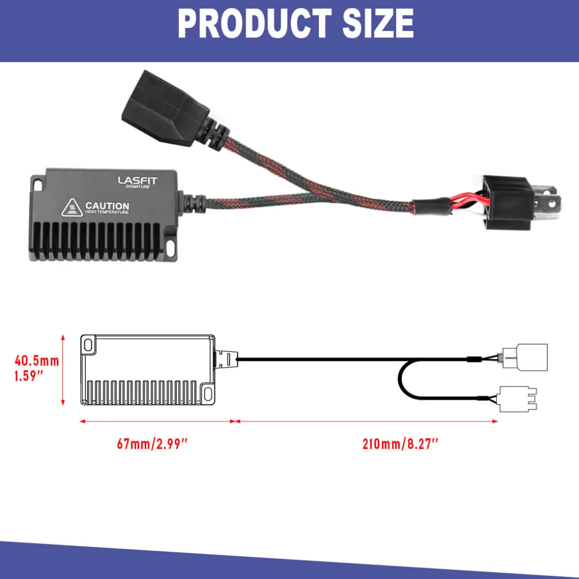 H4 9003 HB2 LED Bulb Load Resistor Harness Anti-Hyper Flash Error Free