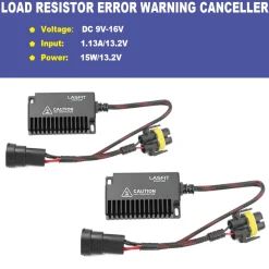 H11 H9 H8 LED Bulb Load Resistor Harness Anti-Flicker Warning Canceler