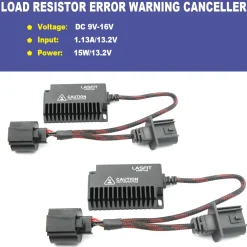 H13 9008 LED Bulb Load Resistor Harness Anti-Flicker Warning Canceler Decoder