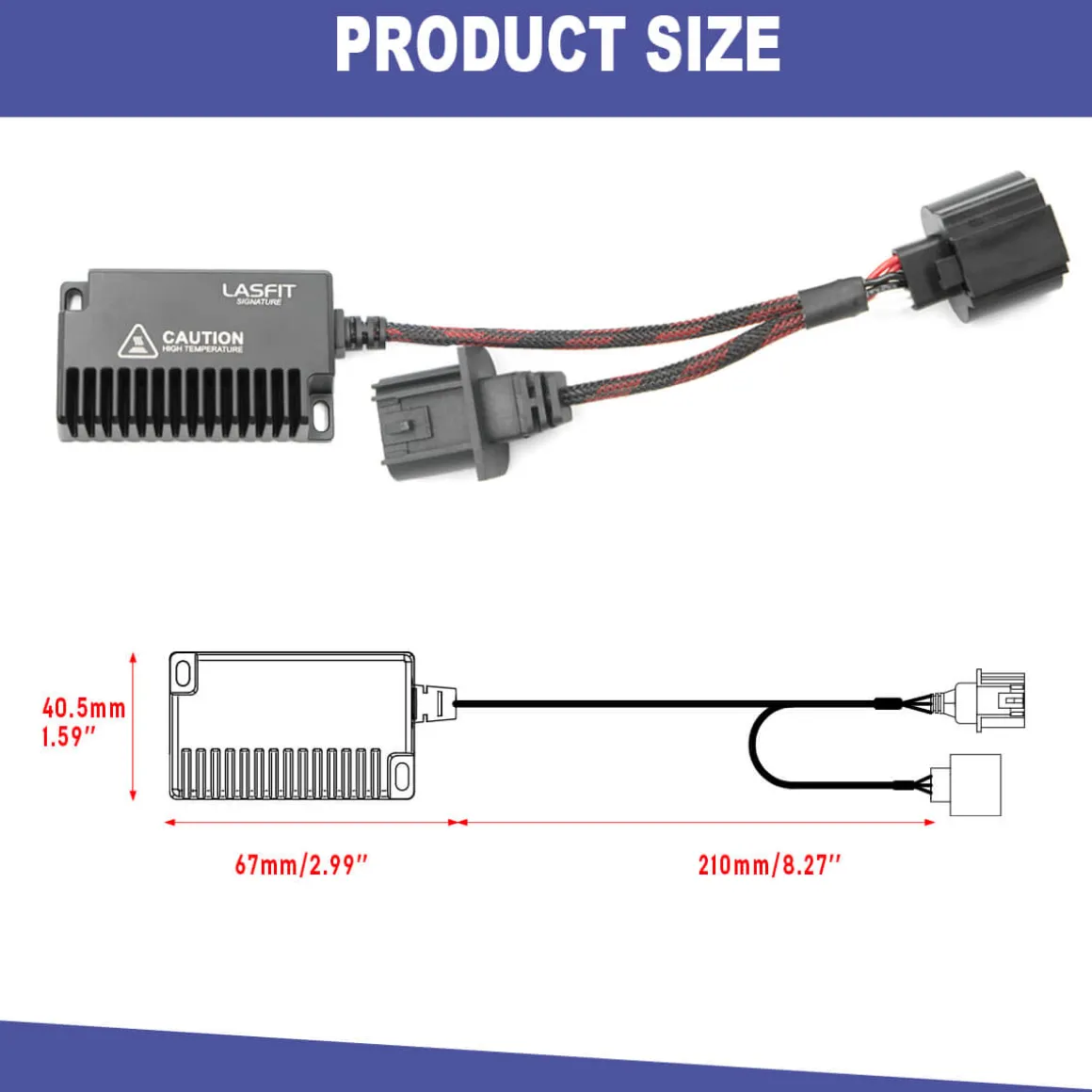 H13 9008 LED Bulb Load Resistor Harness Anti-Flicker Warning Canceler Decoder