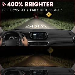 H7 LED Bulbs with Retainer Adapter Plug and Play Customized Design for Hyundai/Kia, 2 Bulbs