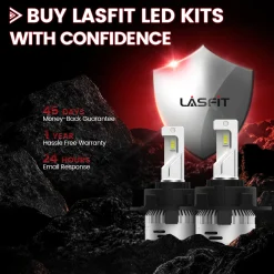 H7 LED Bulbs with Retainer Adapter Plug and Play Customized Design for Hyundai/Kia, 2 Bulbs