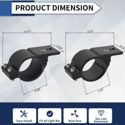 LASFIT Heavy Duty Universal LED Light Mounting Clamps For 2