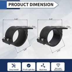 LASFIT Heavy Duty Universal LED Light Mounting Clamps For 2