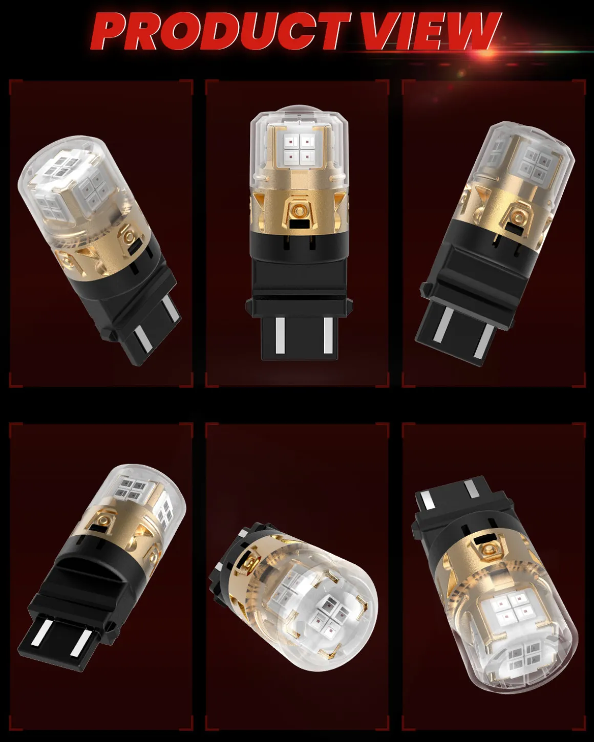 3157 3156 3057 4157 LED Brake Tail Stop Parking Light Bulb | Brilliant Red (Don't Work for Trucks), 2 Bulbs | Upgraded L2 Series