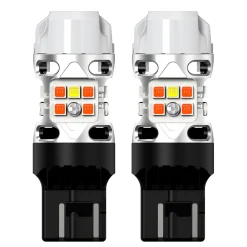 7443 7444 LED Front Turn Signal Bulbs CanBus-Ready Switchback | T3 Series