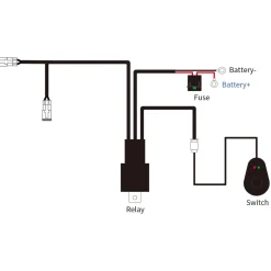 LED Pods Wiring Harness with DT Connectors - 2 Leads