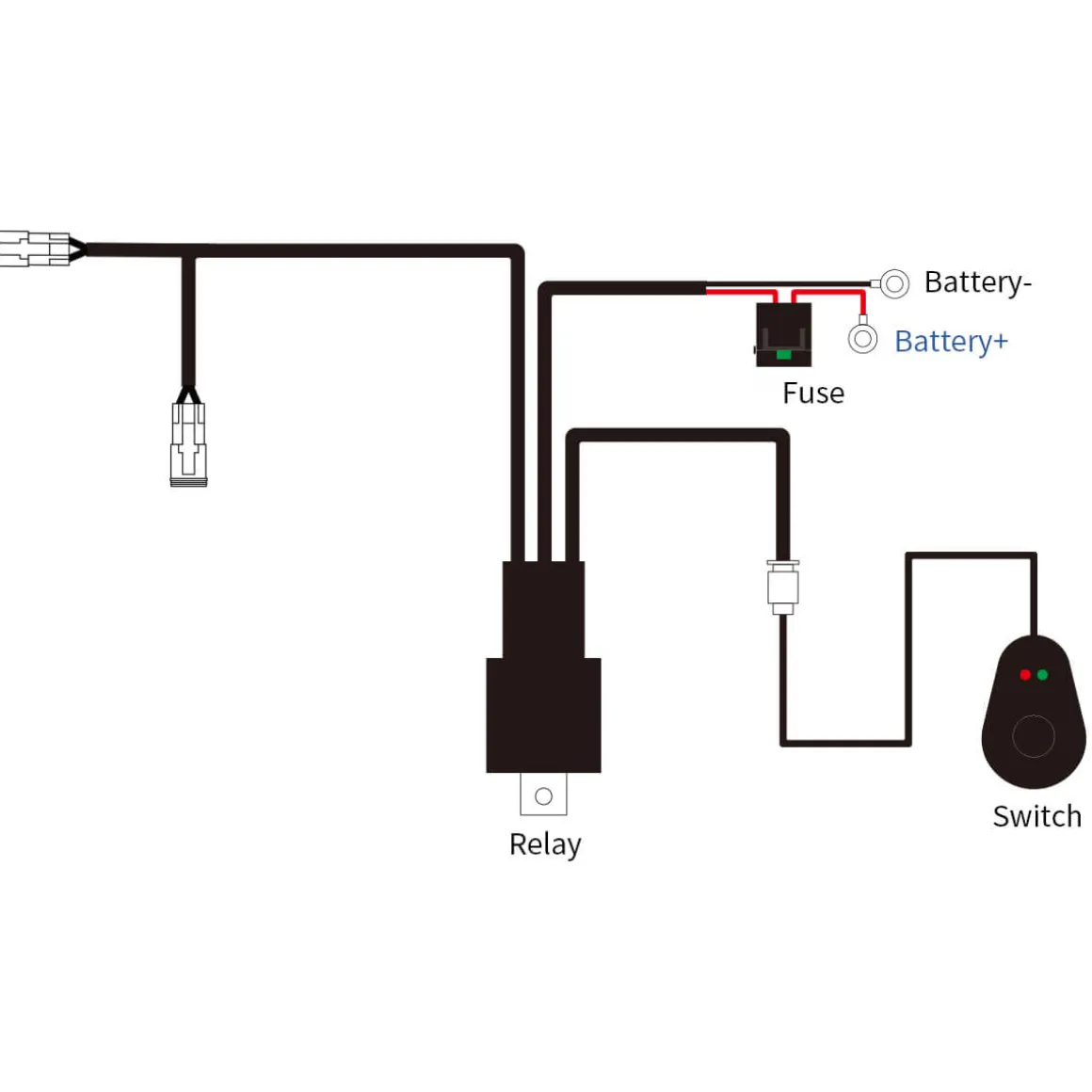 LED Pods Wiring Harness with DT Connectors - 2 Leads
