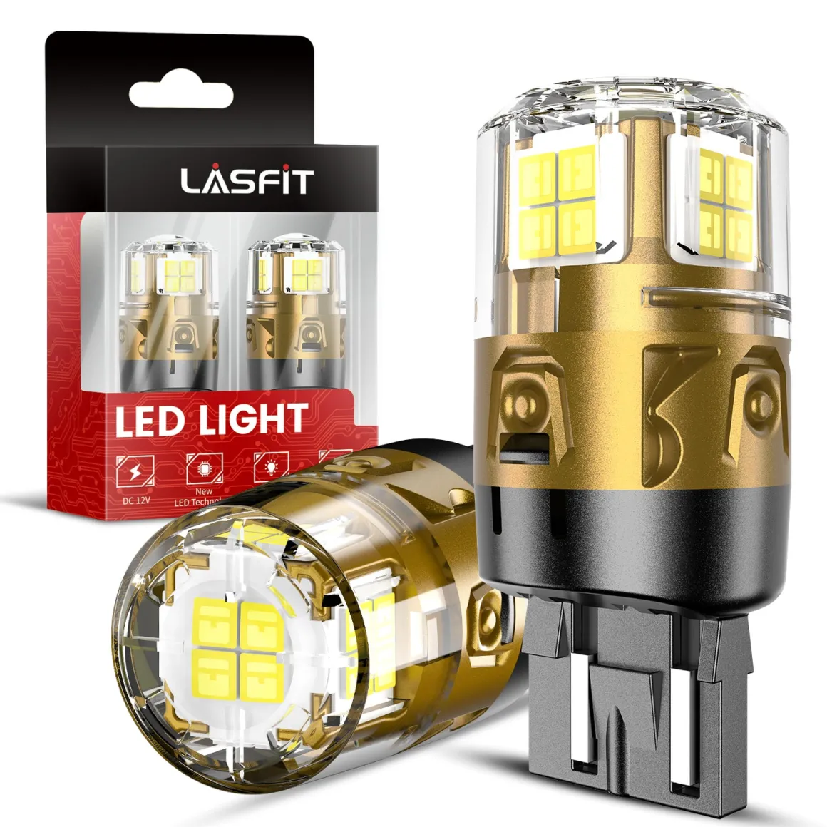 7443 7440 7444 LED Reverse Backup Light Bulb | Xenon White, 2 Bulbs | Upgraded L2 Series