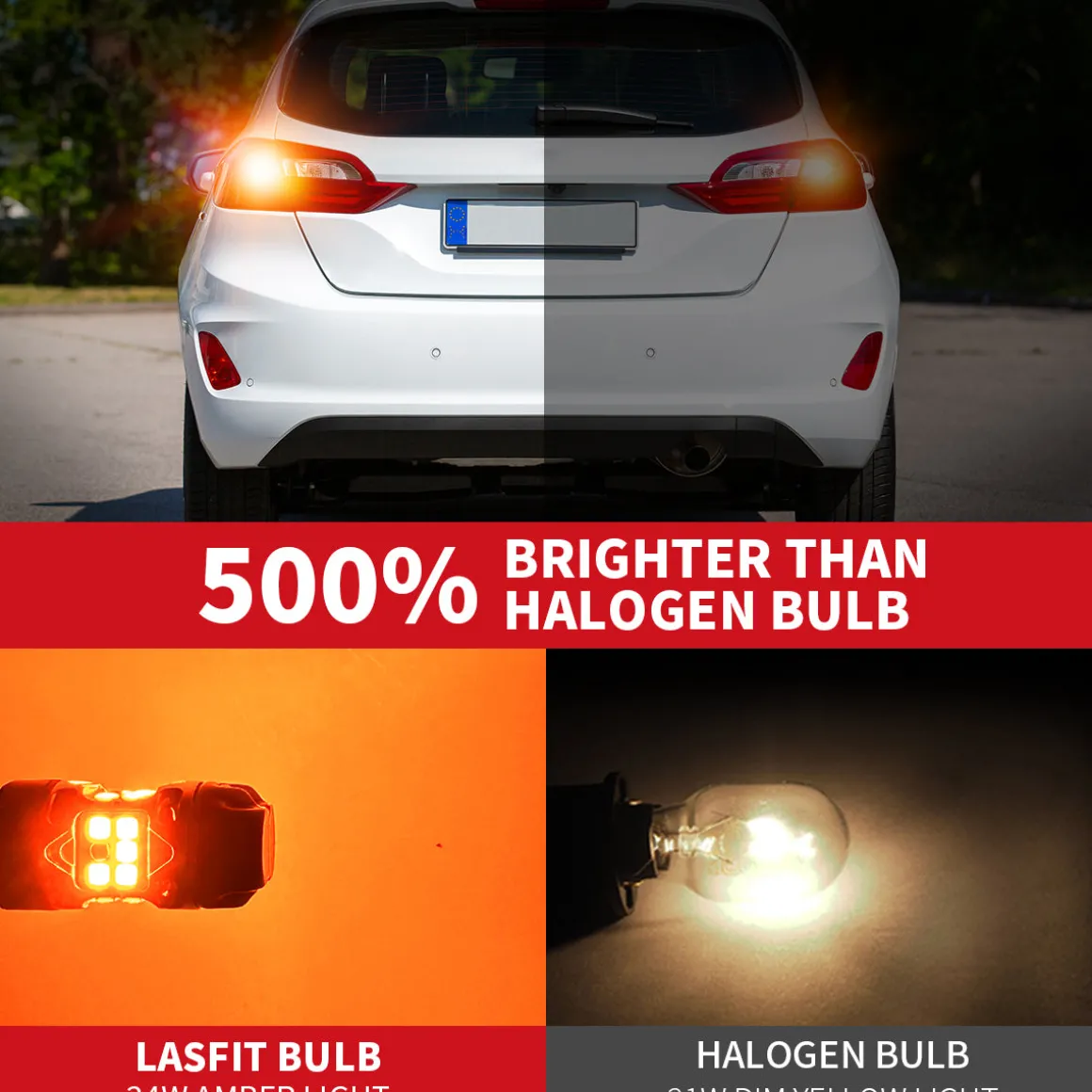 3157 4157 LED Turn Signal Bulbs CanBus-Ready Amber CK Socket | T3 Series