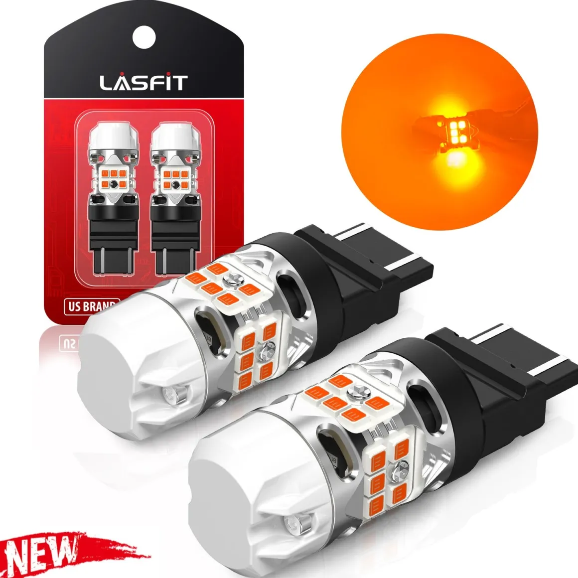 4257 LED Turn Signal Bulbs CanBus-Ready Amber | T3 Series