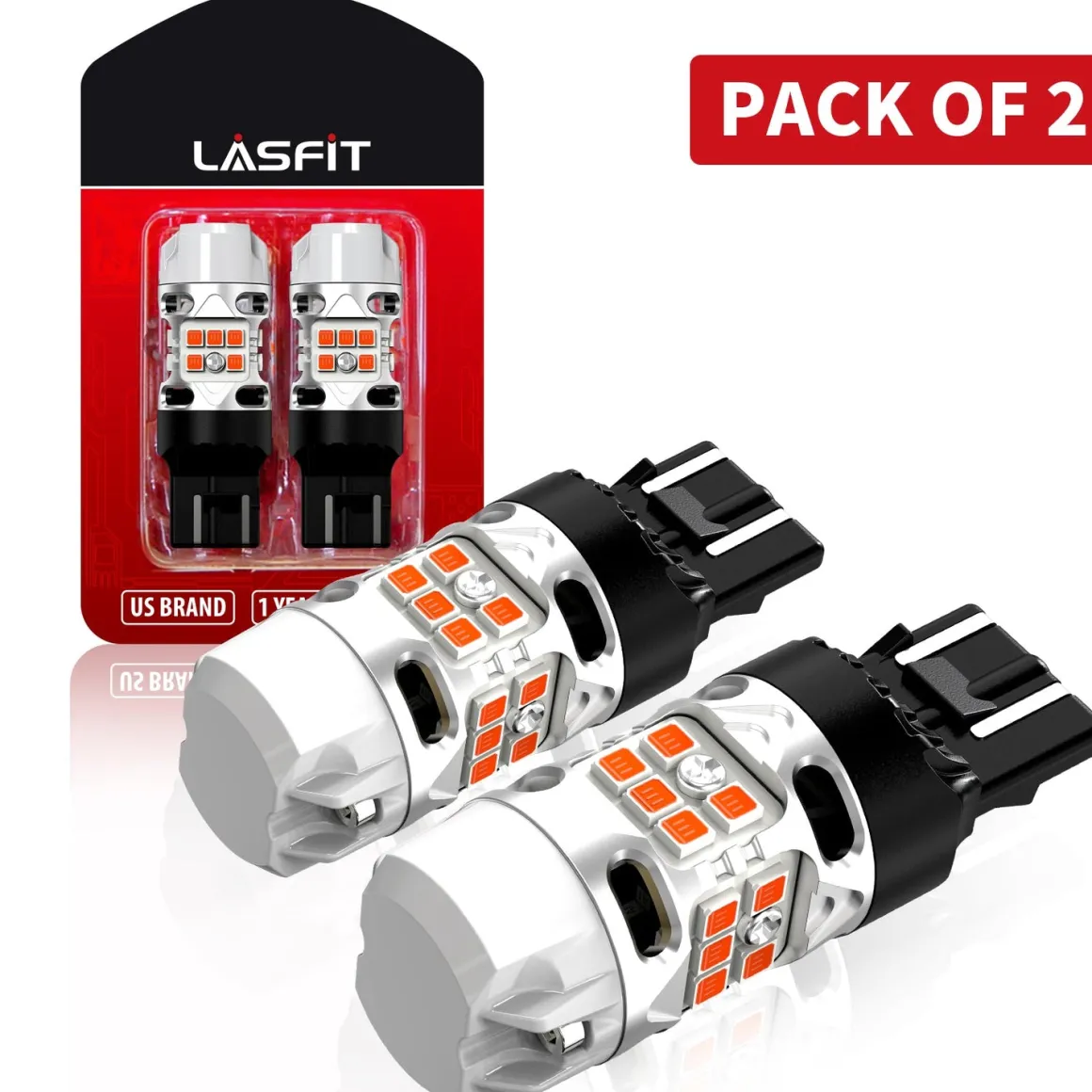 7440 7443 LED Turn Signal Bulbs CanBus-Ready Amber CK Socket | T3 Series
