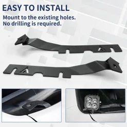 Low Profile Ditch Light Brackets Fit For 2010-2018 RAM 1500 2500 3500 | LASFIT