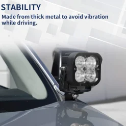 Low Profile Ditch Light Brackets Fit For 2010-2018 RAM 1500 2500 3500 | LASFIT
